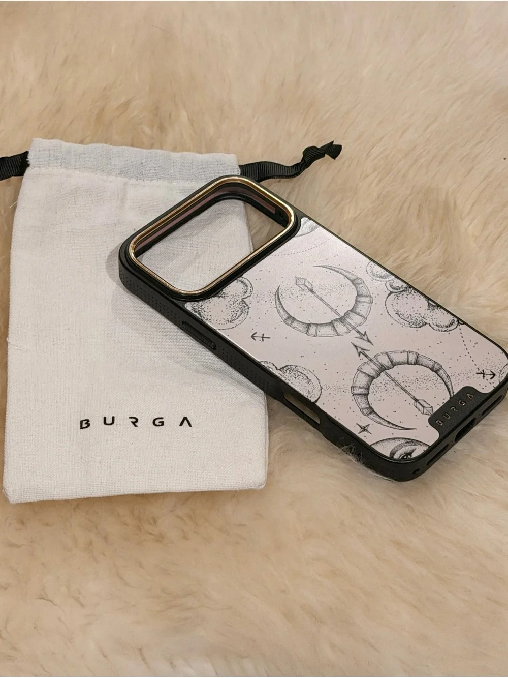 NWOT Burga iPhone 17 Pro Max Case Sagittarius Design in Blush Pink